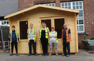 From left to right - Lewis Swallow, Dylan Fairs, Lizzy Vitali,  Melissa King & Peter Fox (Lecturer)